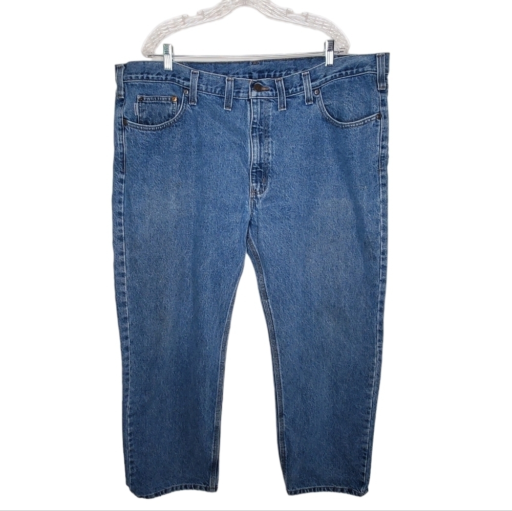Carhartt Men's Traditional Fit Jeans, Medium Blue Wash 44 x 30